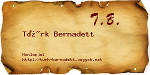 Türk Bernadett névjegykártya